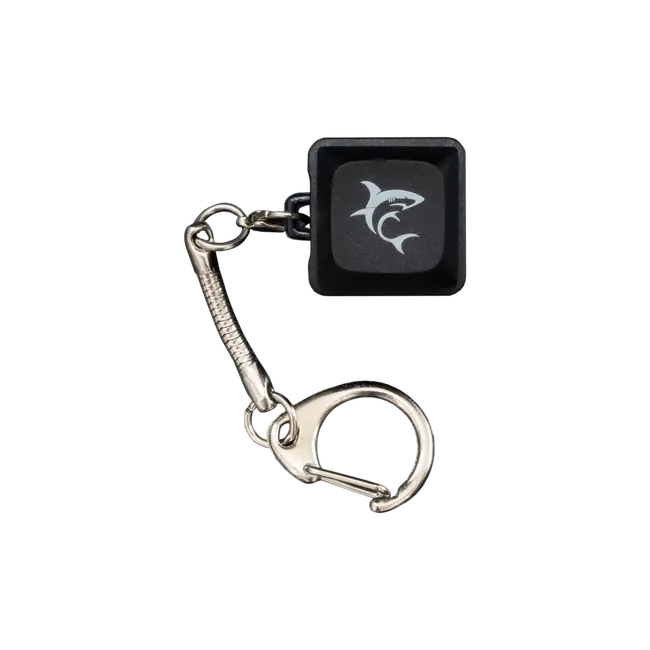 White Shark PROMO Keycap Keychain - Black