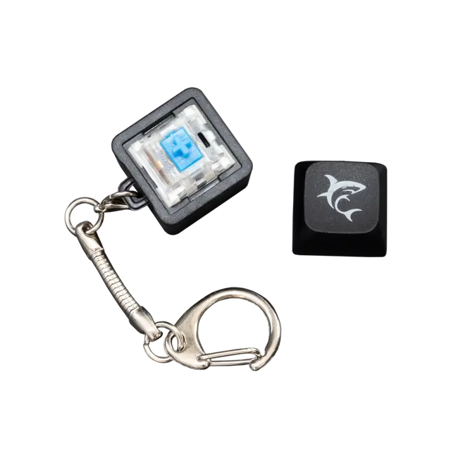White Shark PROMO Keycap Keychain - Black