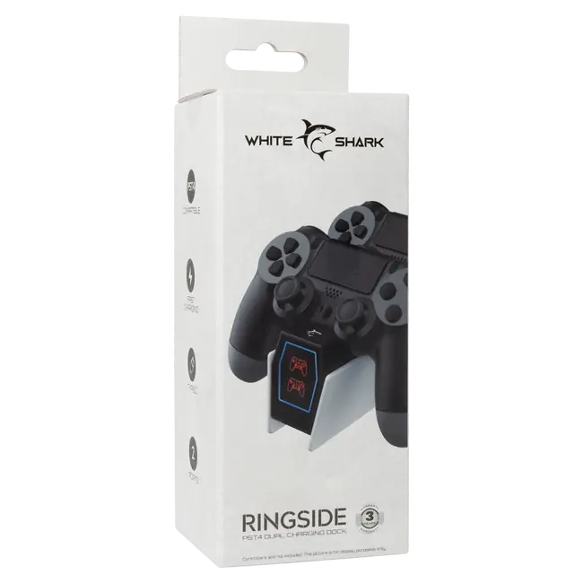 White Shark PS4 DUAL CHARGING DOCK PS4-0417 RINGSIDE