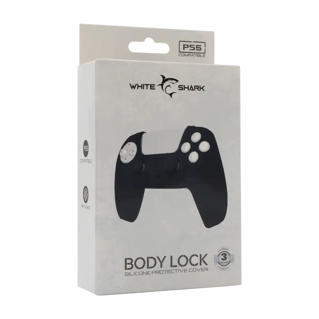 White Shark PS5 SILICONE CASE PS5-541 BODY LOCK Crni