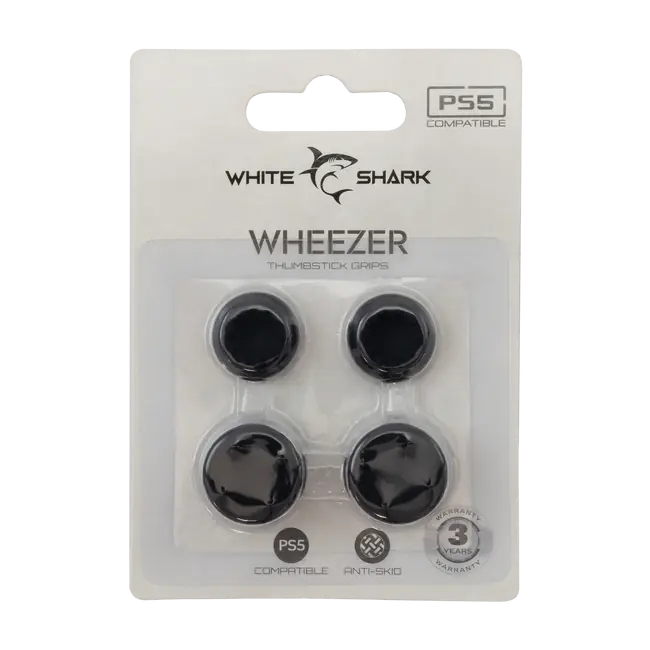 White Shark PS5 SILICONE THUMBSTICK PS5-817 WHEEZER Crni