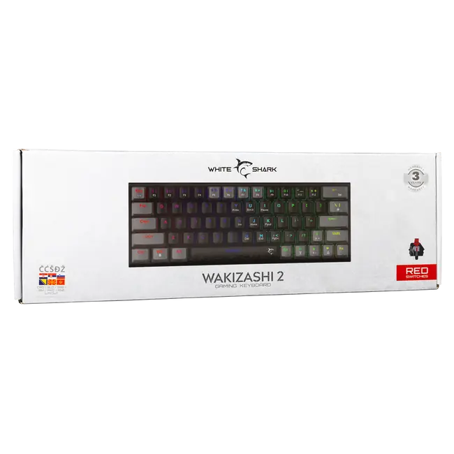 White Shark TIPKOVNICA GK-002112V2 WAKIZASHI-2 /Crno-siva/HR/ RED.SW
