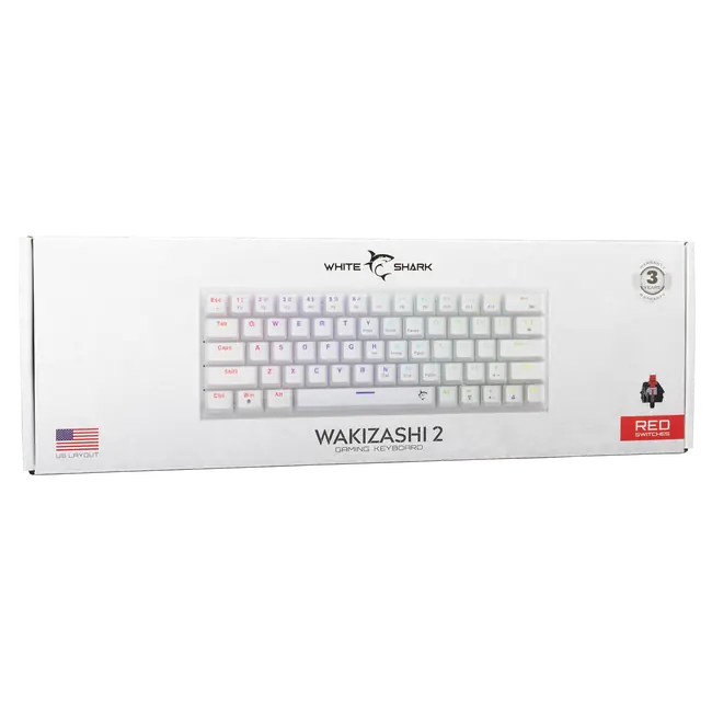 White Shark TIPKOVNICA GK-002211V2 WAKIZASHI-2 / Bijela US-RED.SW