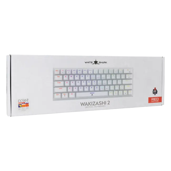 White Shark TIPKOVNICA GK-002212V2 WAKIZASHI-2 / Bijela HR-RED.SW