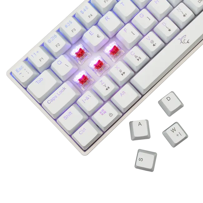 White Shark GK-004115 SHINOBI-2 Keyboard - White / Mechanical / CZ/SK - Red Switches