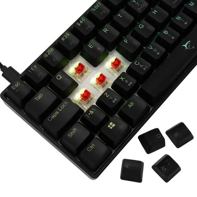White Shark TIPKOVNICA GK-004115 SHINOBI-2 Crna - Mehanicka / CZ/SK- RED SW.