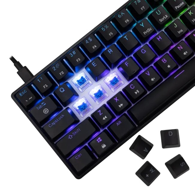 White Shark TIPKOVNICA GK-004121 SHINOBI-2 Crna - Meh. / US - PLAVI.SW.
