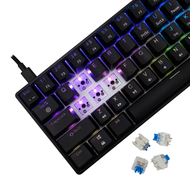 White Shark TIPKOVNICA GK-004121 SHINOBI-2 Crna - Meh. / US - PLAVI.SW.