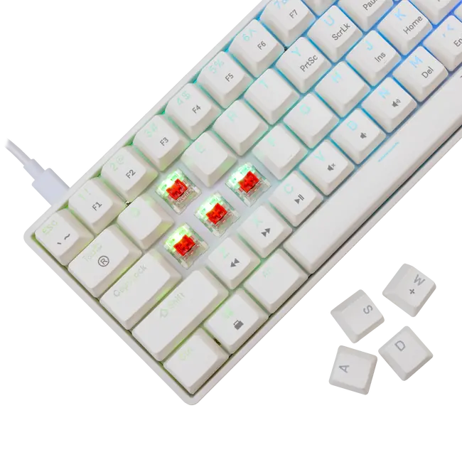 White Shark TIPKOVNICA GK-004211 SHINOBI-2 Bijela- Meh. / US - RED SW.