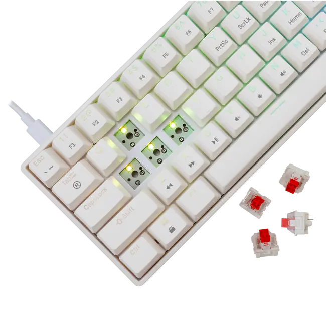 White Shark TIPKOVNICA GK-004212 SHINOBI-2 Bijela- Meh. / HR- RED SW.