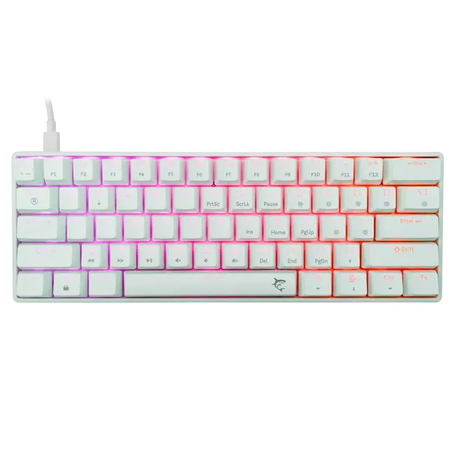 White Shark TIPKOVNICA GK-004213V2 SHINOBI-2 Bijela- Mehanicka / HU - RED SW.