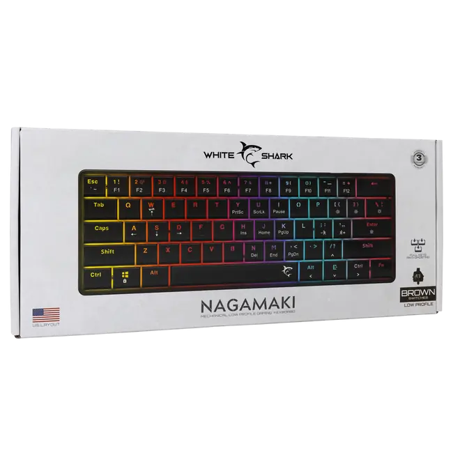 White Shark TIPKOVNICA GK-006131 NAGAMAKI Crna-Meh. / US-BROWN.SW