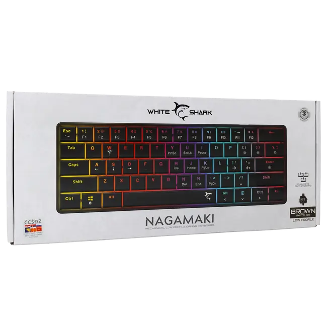White Shark TIPKOVNICA GK-006132 NAGAMAKI Crna-Meh./ HR-BROWN.SW