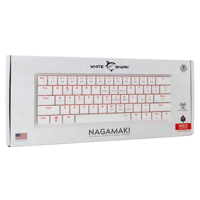 White Shark TIPKOVNICA GK-006211 NAGAMAKI Bijela-Meh. / US-RED.SW