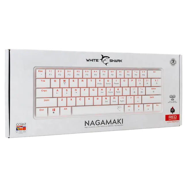 White Shark TIPKOVNICA GK-006212 NAGAMAKI Bijela-Meh. / HR-RED.SW