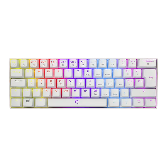 White Shark TIPKOVNICA GK-2022 SHINOBI Bijela - Meh. / HR - PLAVI.SW