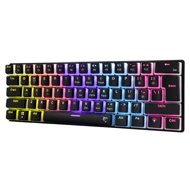 White Shark GK-2202 ASHIKO-2 Keyboard - Black / Mechanical / US - Red Switches