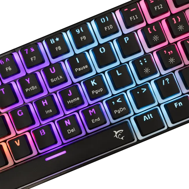 White Shark GK-2202 ASHIKO-2 Keyboard - Black / Mechanical / US - Red Switches