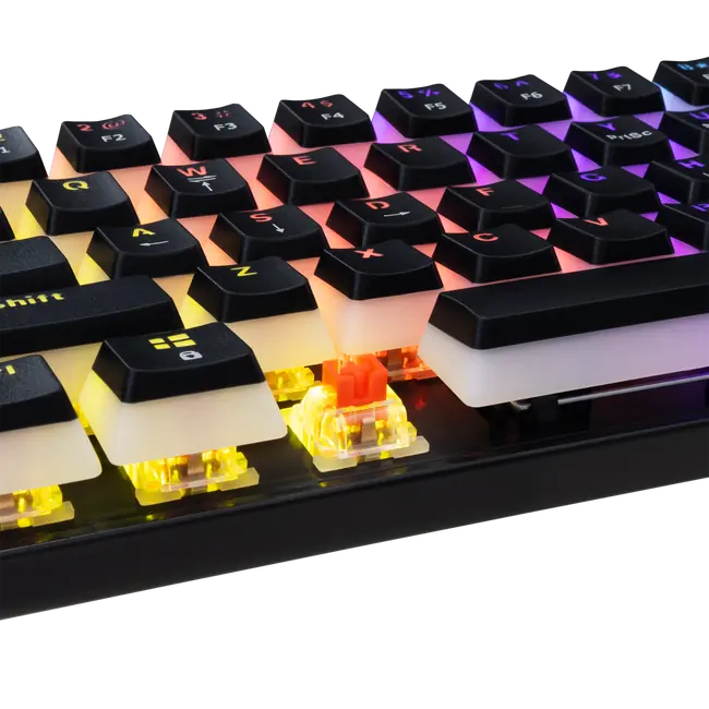 White Shark GK-2202 ASHIKO-2 Keyboard - Black / Mechanical / US - Red Switches