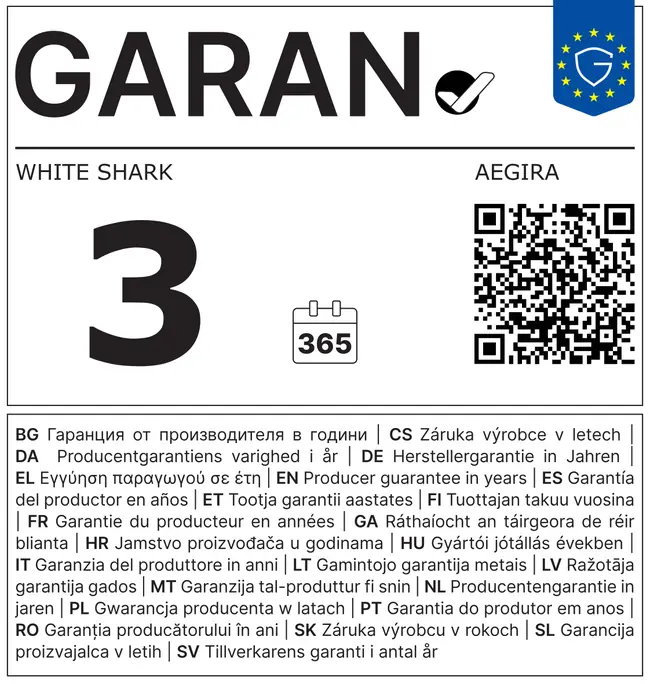 WHITE SHARK GAMING STOL AEGIRA-1 motor/ 1400x700x710-1160