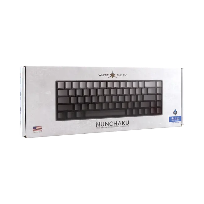 White Shark TIPKOVNICA GK-007721 NUNCHAKU Siva - Meh. / US - BLUE SW. Gradient