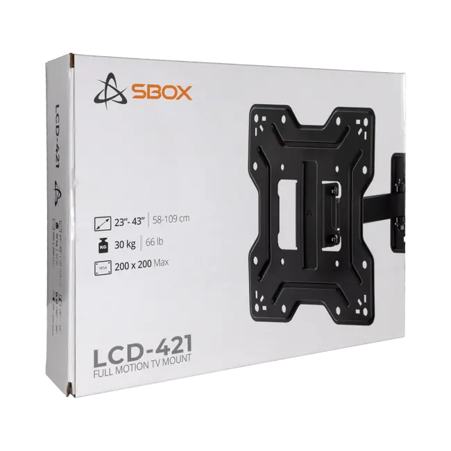 SBOX LCD-421 Wall TV Mount - 23-43" / 30 kg / 200x200