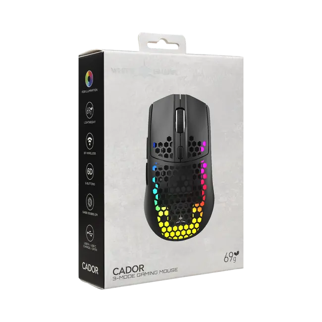 White Shark MIŠ WGM-5020 CADOR / 10.000 DPI - Crni Honeycomb / Wireless