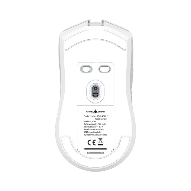 White Shark MIŠ WGM-5022 LUCAN / 12.000 DPI - Bijeli / Wireless