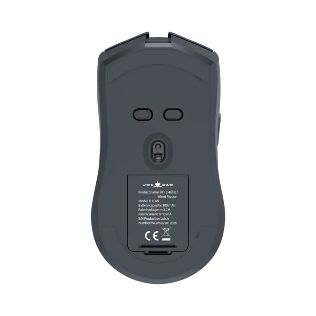 White Shark MIŠ WGM-5022 LUCAN / 12.000 DPI - Crni / Wireless