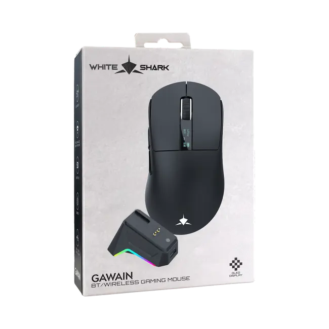 White Shark MIŠ WGM-5023 GAWAIN / 12.000 DPI - Crni / Wireless