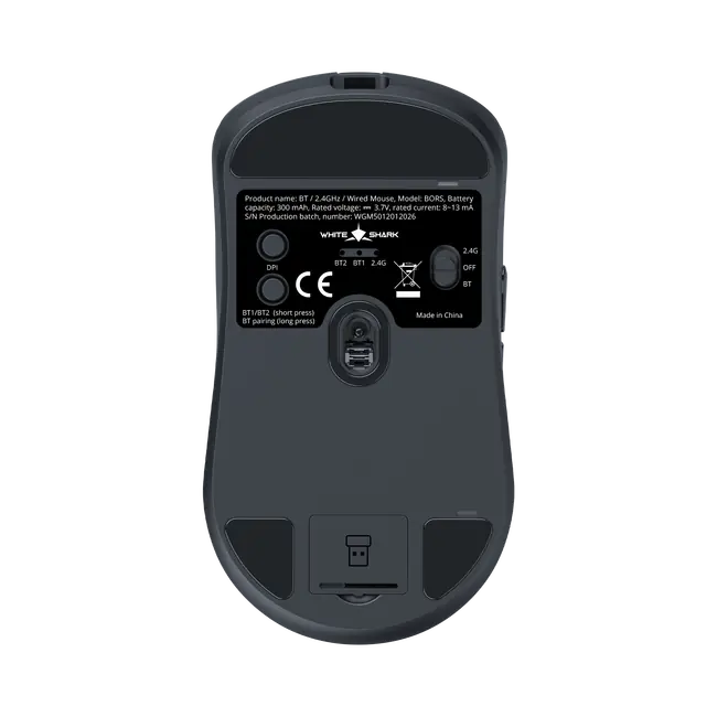 White Shark MIŠ WGM-5021 BORS / 12.000 DPI - Crni / Wireless
