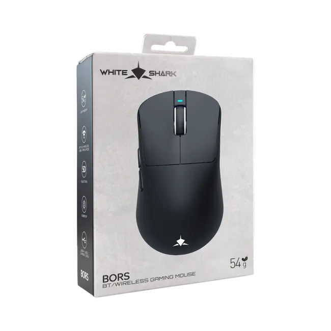 White Shark MIŠ WGM-5021 BORS / 12.000 DPI - Crni / Wireless