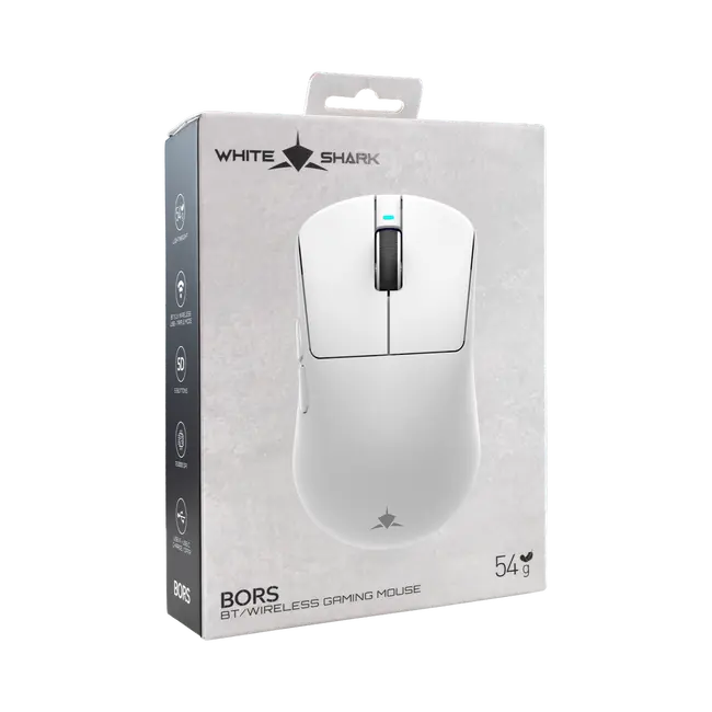 White Shark MIŠ WGM-5021 BORS / 12.000 DPI - Bijeli / Wireless