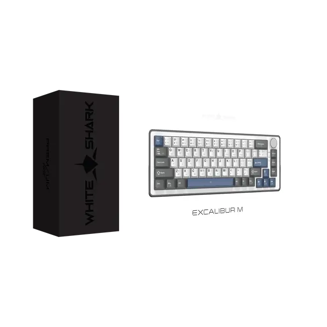 White Shark PL KEYBOARD GK-009252 EXCALIBUR M - White / HR