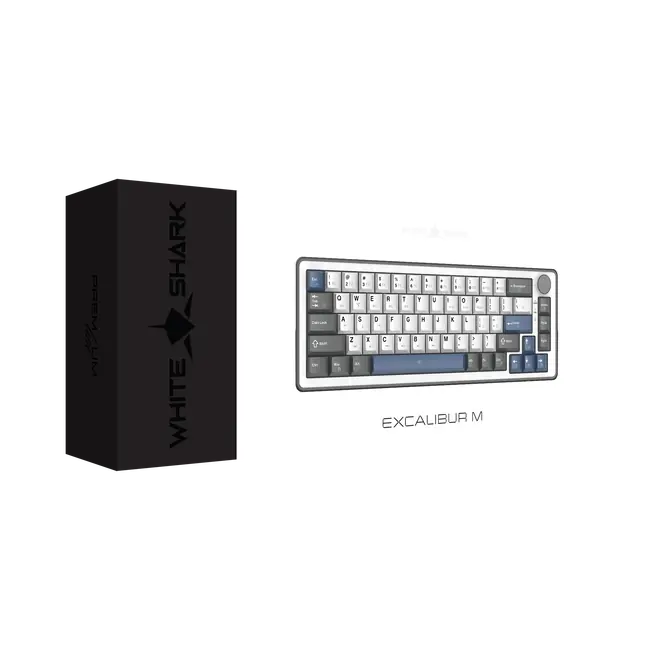 White Shark PL KEYBOARD GK-009251 EXCALIBUR M - White / US