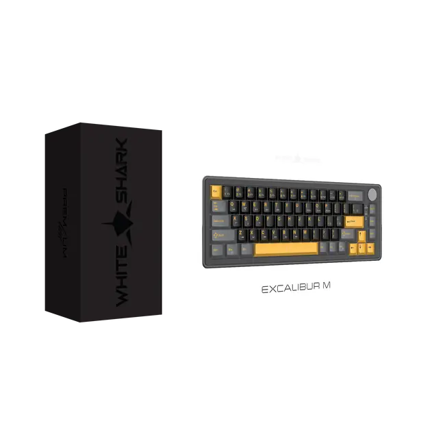 White Shark PL KEYBOARD GK-009151 EXCALIBUR M - Black / US