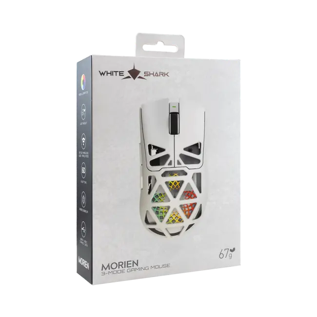 White Shark MOUSE WGM-5025 MORIEN Wireless Mouse - 12,000 DPI / White