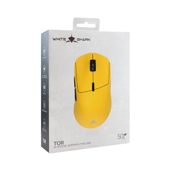 White Shark MOUSE WGM-5024 TOR - 12,000 DPI / Yellow