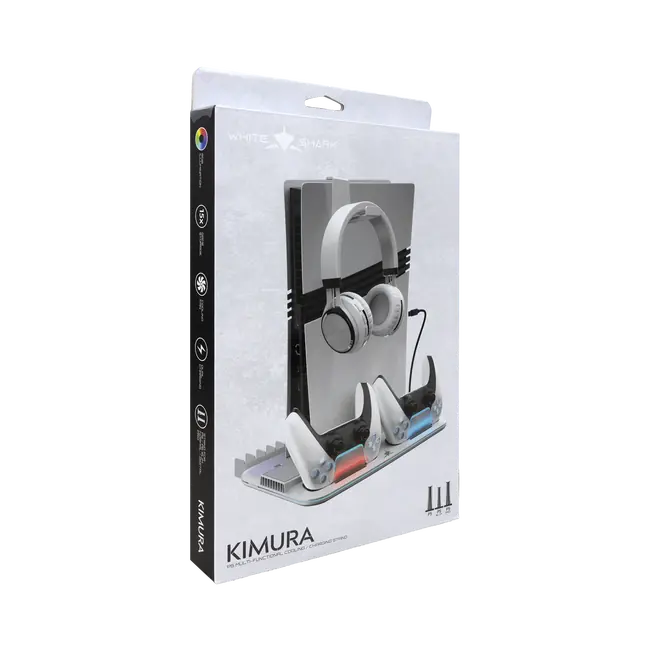 White Shark PS5 COOLING PAD + 2 CHARGING DOCK PS5-DZ504 KIMURA-PRO