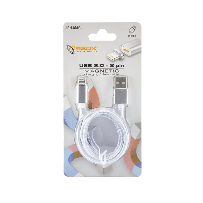 CABLE SBOX MAGNETIC USB - iPH. 8 pin M/M 1M
