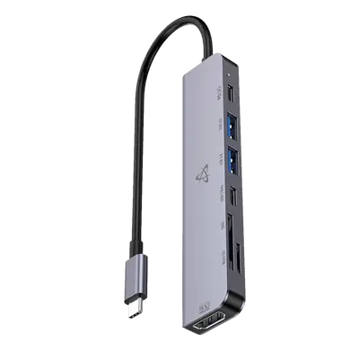 ADAPTER SBOX USB TYPE-C 7u1 HUB H-999 USB-C