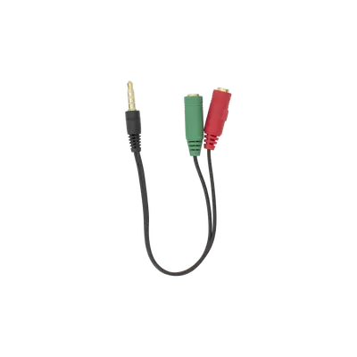 KABEL SBOX 3,5mm x2 F. 3Pin - 3,5mm M. 4Pin 0,2M BULK