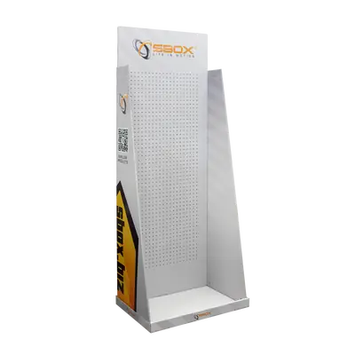 SBOX PROMO CARTON SHELF WITH HOOKS
