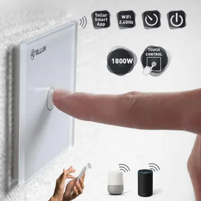 TELLUR WIFI ELECTRICAL SWITCH 1-PORT, 1800W, 10A