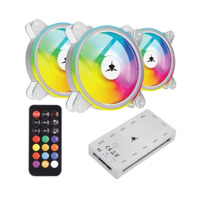 White Shark FAN GCF-S028-005 NEBULA-2 BIJELI ARGB KIT