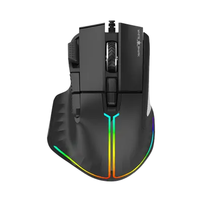 White Shark MIŠ GM-9006 MARROK Crni RGB / 12.000 dpi